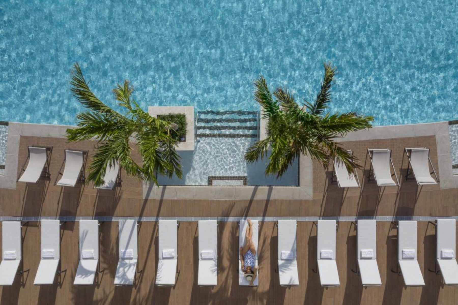 The Ben's rooftop pool overlooking Palm Harbor Marina and the Intracoastal Waterway in downtown West Palm Beach.